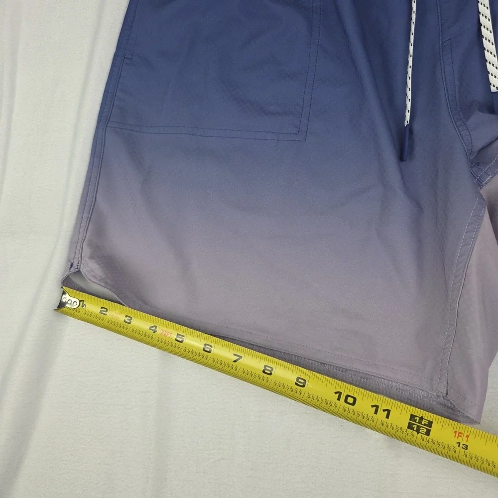 Legends Saylor Swim Shorts Mens XXL Blue Gradient Ombre Drawstring Hybrid Casual